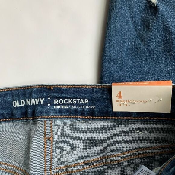 Old Navy Rockstar Super Skinny Ankle Distressed Size 4 - Picture 8 of 13